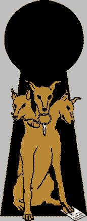 Kerberos: etymology The 3-headed dog that guards the entrance to