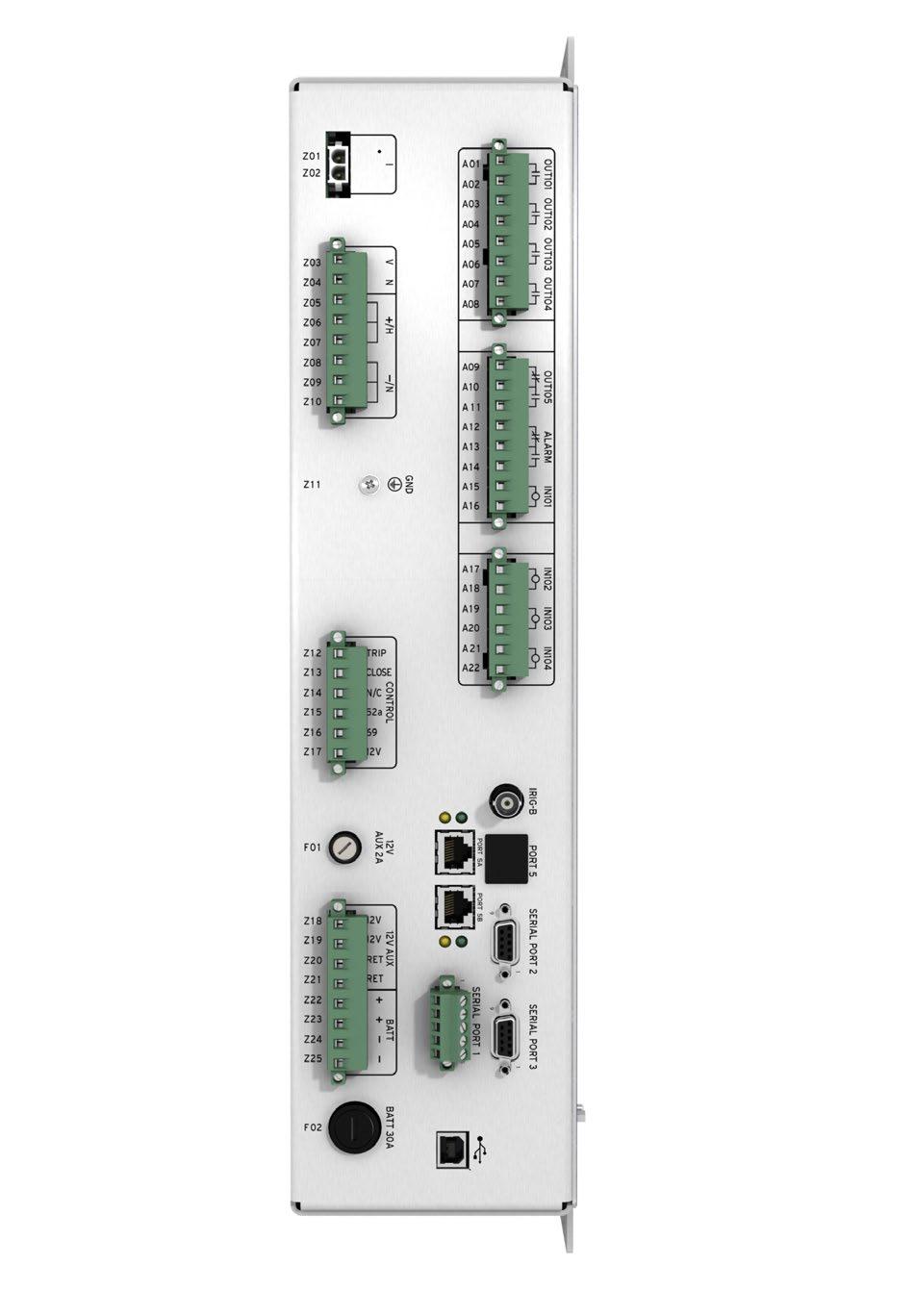 6 SELogic variables replace traditional panel switches with 6 latching, 6 local, and 6 remote control points. Built-in synchrophasor measurements provide realtime electrical quantities.