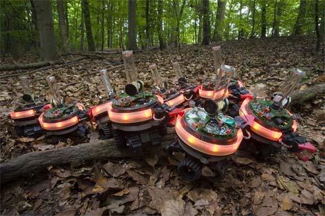 Swarm robotics Inspired by nature s swarms Simple rules Local interaction
