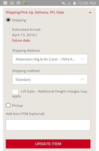 Select a shipping address. Did you know You can have different shipping addresses for each line item?