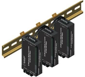 Installation options include: Velcro strips DIN rail mounting with DIN Rail clips PowerTray/18 for high density applications 3.