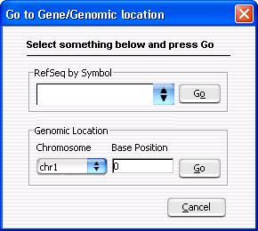 SureSelect Quality Analyzer Reference 4 Go to Gene/Genomic Location OK Cancel Opens an Export dialog box, where you can select a location for the exported BED format track file.