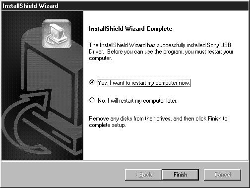 Installing the USB driver When using Windows XP, you need not install the USB driver. Once the USB driver is installed, you need not install the USB driver. c Click [Next].