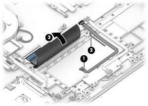 TouchPad module Description Spare part number TouchPad module L28085-001 TouchPad module cable L22525-001 Before removing the TouchPad module, follow these steps: 1. Shut down the computer. 2.