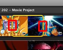 7. Select movie content from your Imported clips and add them to the project timeline. Remember that the total length of your video needs to be within the 30 60 seconds time range.