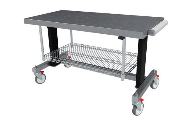 Maximum capacity 110kg of evenly distributed load. Assists in transfer of trays and cases on and off bench. Suitable for front or sides.
