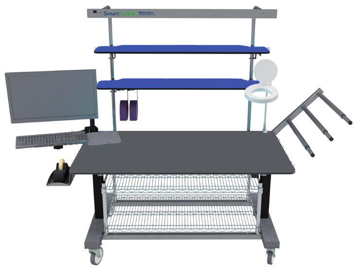 Catalogue 2018/19: Workstations & Tables 3 SMARTPACK OPTIONAL ACCESSORIES Scout Rack + Overhead Light Scout Rack - Extra Shelf Magnifying
