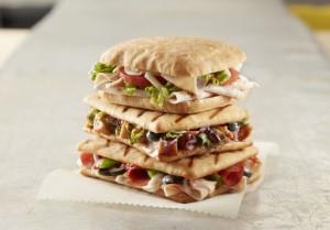 One pre-sliced Ciabatta equals one sandwich. Ciabatta bread provides 2 oz.