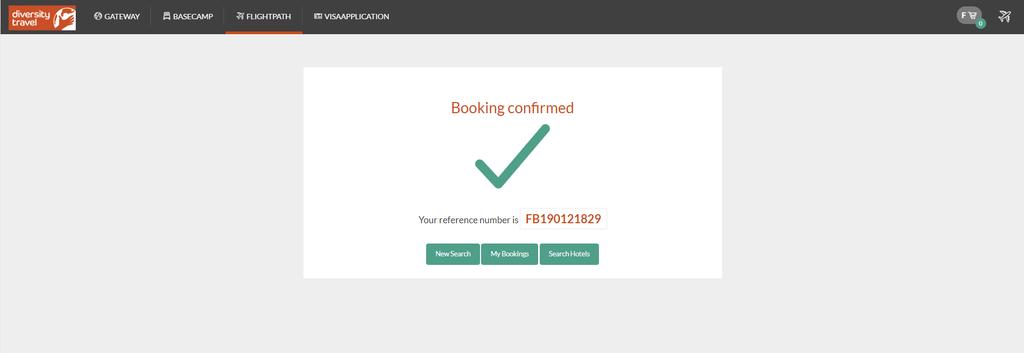 Booking Confirmation You ll need to provide this reference number if you need to make any changes to your booking at a later stage. Congratulations!