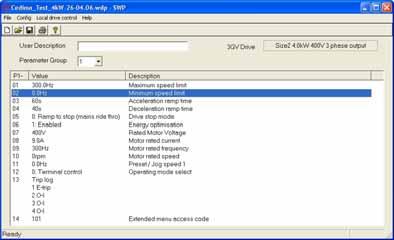 SWP Drive Manager PC programming tool SWP Drive Manager is a Windows application program for pc s, allowing quick and accurate communication with Smart Drive Plus and