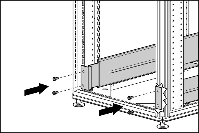 3. Install cage nuts or clip nuts into the rear of the rack. 4.