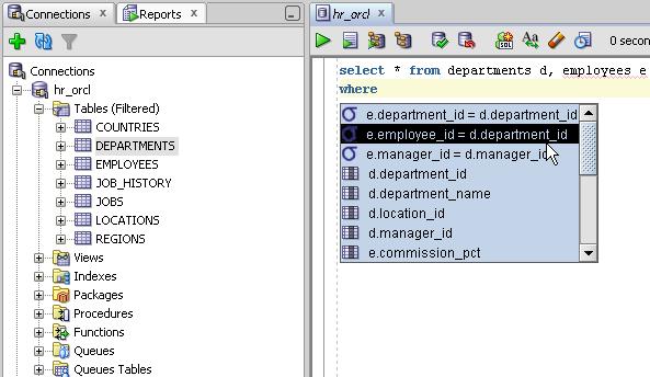 Using the SQL Worksheet Execute queries, scripts Single statement