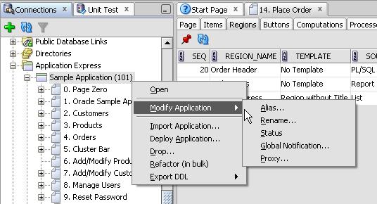 1+ Connect to and browse all Oracle APEX applications associated with a database schema Application level Page level