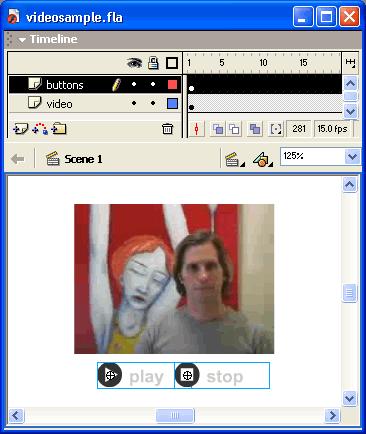 Controlling video playback in ActionScript You can control embedded video in a Macromedia Flash movie just as you would any timeline playback.