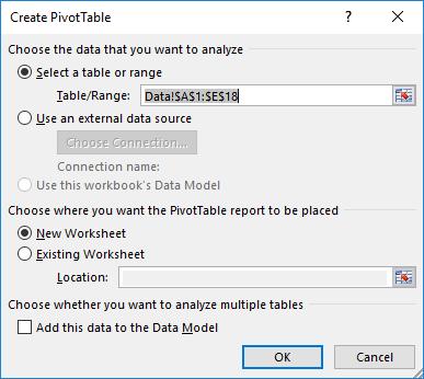 6.3 Create a PivotTable report To create a PivotTable report, use the PivotTable and PivotChart Wizard as a guide to locate and specify the source data you want to analyze and to create the report