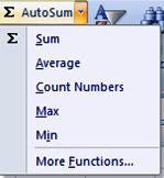 How to do math calculations in Excel 1) Excel has built-in general math formulas like AUTOSUM Click on AUTOSUM menu for more built-in formulas AVERAGE calculates the average