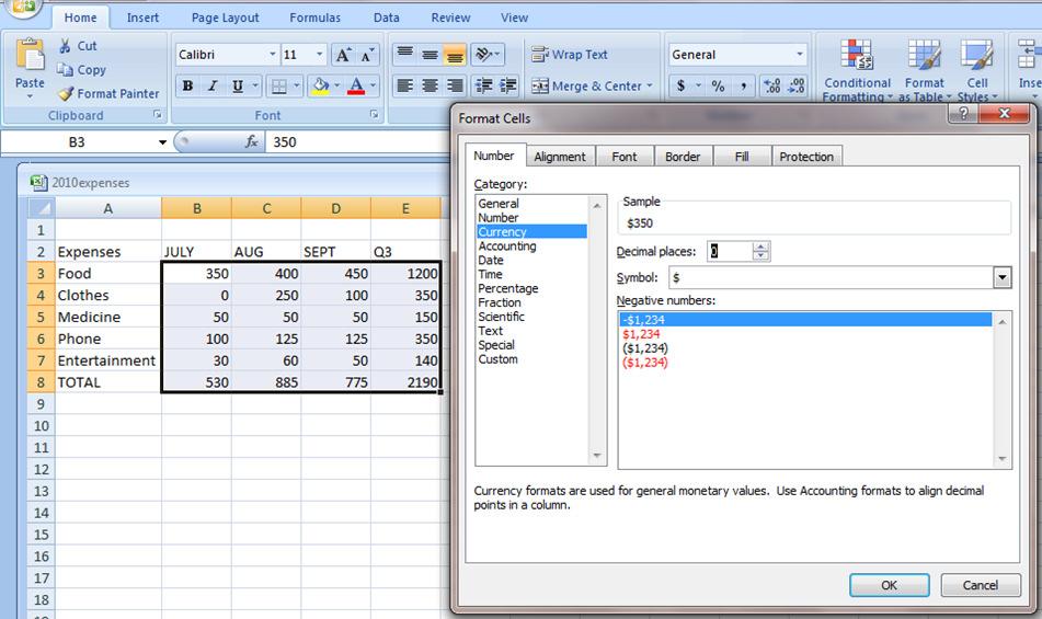 Formatting in Excel In Excel, you can change the font size, typestyle and