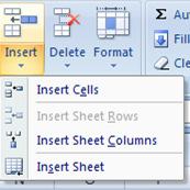 How to Insert and delete Insert and Delete It is easy to add (insert) or remove (delete) columns or rows in Excel Insert a column 1) Highlight the column to the right of where the new,