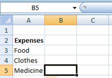 How to Add Data to a Spreadsheet Three Types of Data can be typed in an