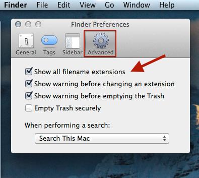 From the Advanced pane, I choose to check mark Show all filename extensions because once you know a file extensions it can help you decide the proper storage location. For instance if you found a.