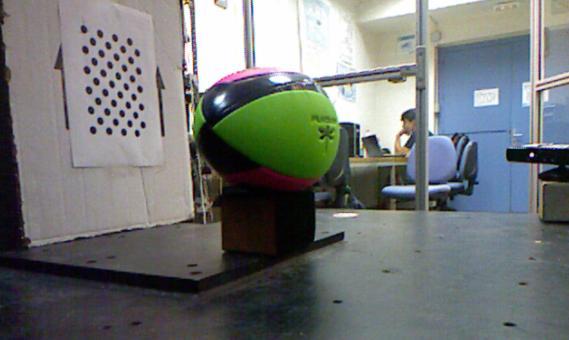 Fifth experiment consists of recognise the Rugby ball with the information provided with two depth cameras.