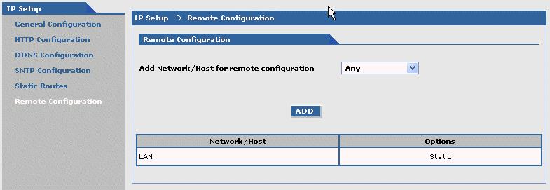 Add Static Routes Group IP packets destined for the network indicated in the drop down list are routed to the IP address in field pointed to by the arrow.