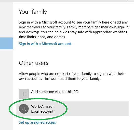 12. If you are on the Family and other users category with other users selected, you should see that the new