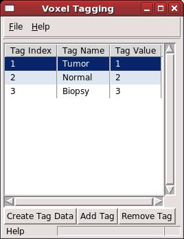 The text strings are stored in a DICOM private tag. Voxel tag data can be exported as any data type supported by SIVIC, but the text strings are only stored in the data itself if DICOM data is used.