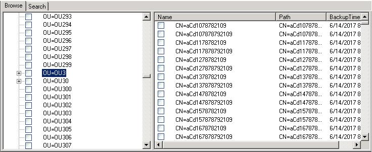 Active Directory Backups and Recoveries This eliminates the need to browse the paths of the objects in the NMM Recovery GUI. Procedure 1. Start the NetWorker User for Microsoft GUI. 2.