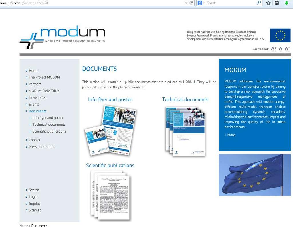 Figure 13: Documents-page
