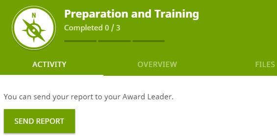Record your Preparation & Training activities and tick the activities as you complete them. 4.