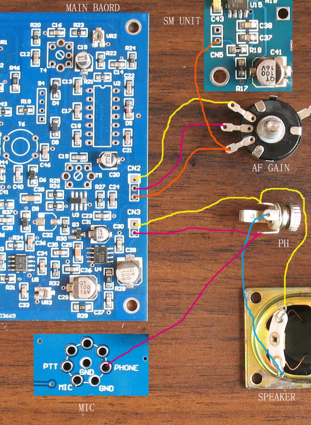 The wiring of the Pro DDS board to the main board is illustrated as the following picture.