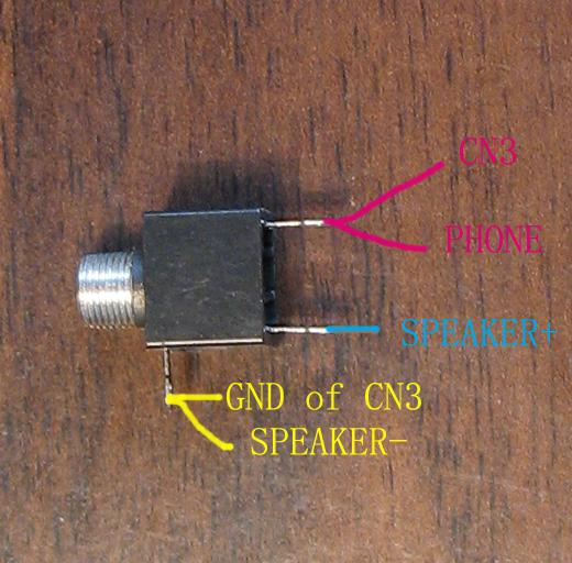 The definition of the MIC connecting pads on PCB is shown below (Viewed from front of radio). Unlabeled pads have no connections.