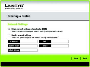 Advanced Setup If your network is not listed with the available networks, you can use Manual Setup. 1. Click Advanced Setup on the Available Wireless Network screen to set up the adapter manually. 2.