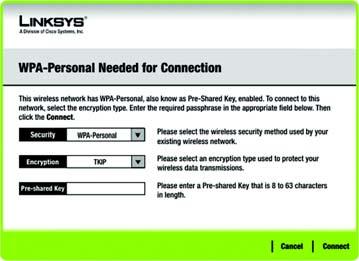 the passphrase of your wireless network and is compatible with Linksys wireless products only. (If you have any non-linksys wireless products, enter the WEP key manually on those products.