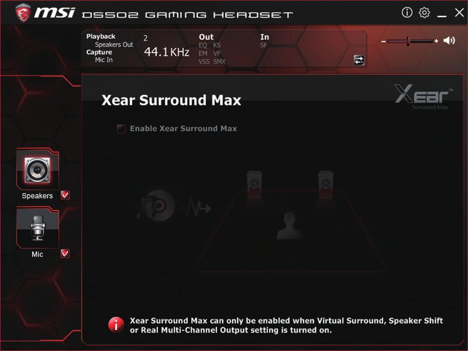 7. Xear Surround Max 開啟 Xear Surround Max 功能後, 可最佳化 7.