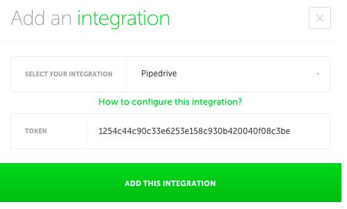 Then go to Aircall: 1. Log in to your Aircall account at dashboard.aircall.io/login 2. Go to Configurations and select the menu Integrations to third parties 3. Select Pipedrive 4.