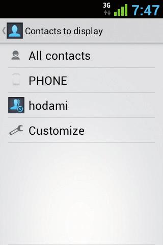 contacts. In the Contact screen choose and Accounts.