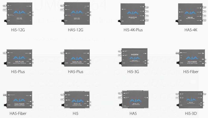 Mini Converters - HDMI: HA5 HDMI to HD/SD SDI, includes 1 meter HDMI cable USD 345.00 HA5-4K 4K HDMI to 4K 4 x 3G-SDI, also supports HD-HDMI to HD SDI USD 595.
