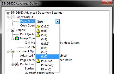 2.2.2 Advanced options If you select "Advanced..." on the Layout tab, you can configure various advanced options. Figure 2.2.2.2 Advanced options tab Figure 2.2.2.1 Advanced settings Paper Size Specify the paper size.