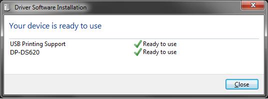 11 Installation complete message If you click on the message, the Driver Software Installation dialog