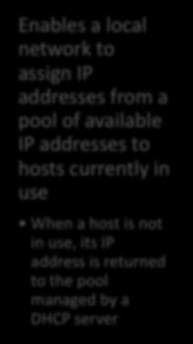is returned to the pool managed by a DHCP