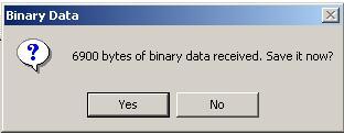 Chapter 2 Communication 2.3 Operations on Response Messages Save Binary Data Besides displayed with hex format, the binary data also can be saved into files.