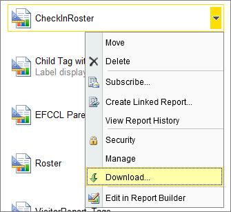 5) Once the defaults are set, you are ready to add an existing report or create a new report for this project.