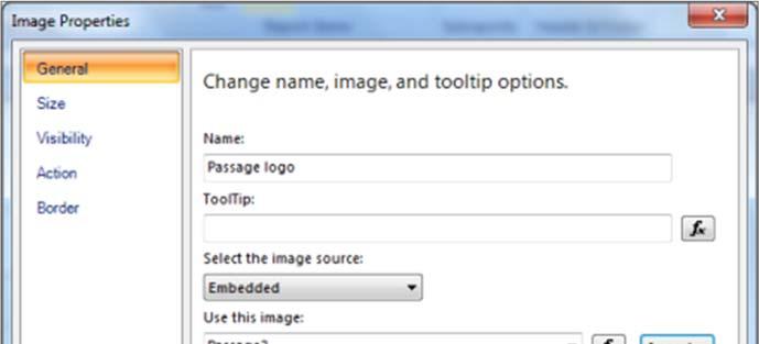 3) Draw an image holder and from the Image Properties window enter an image name.