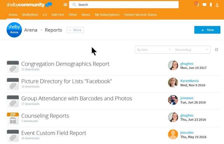 Download a Report from the Arena Community Many reports are available on the Arena Community. Prior to selecting a report to download, it is best to understand first the report you download.
