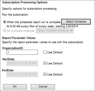 3) Complete Subscription Processing Options.
