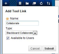 Adding Collaborate to Your Course Menu 1. Login to your course. 2. Make sure Edit Mode is ON. 3.
