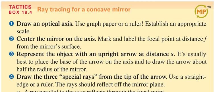 Images from a Concave Mirror Images from a Concave Mirror A object placed between C and F will