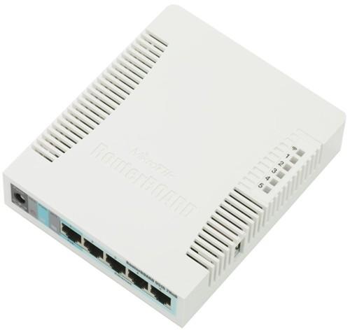 A typicalmikrotik router 2x flashing lights T he Mikr otik RB915G-2HnD 1x B/G/N wifi